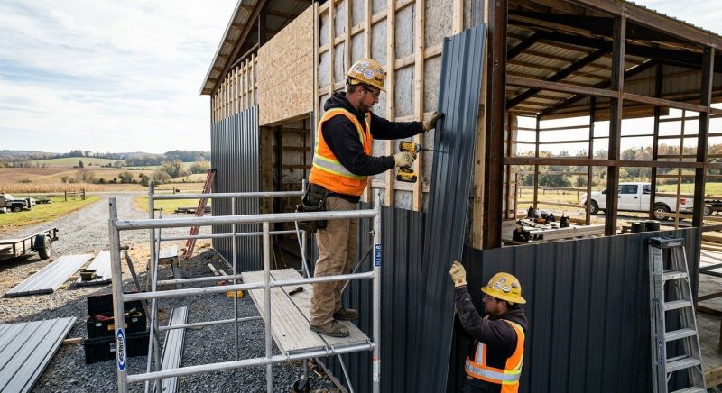 Pole Barn Siding Installation in Boston, MA